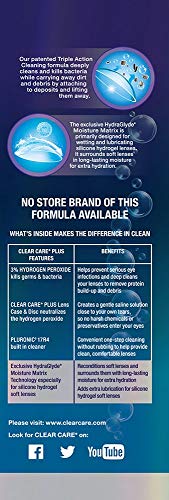 Clear Care Plus clinical strength formula label