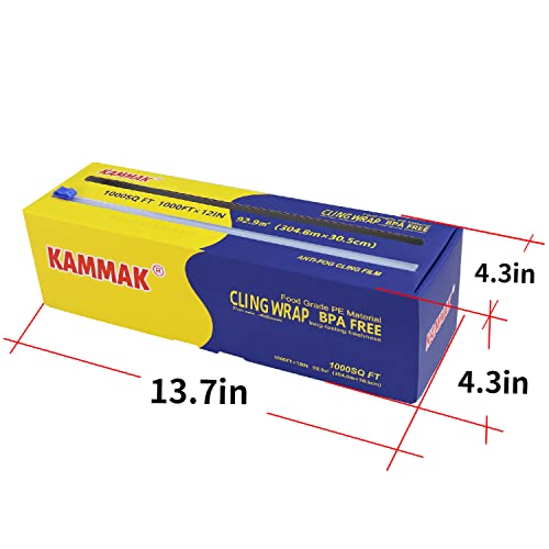 KAMMAK 1000 ft cling film roll in yellow box