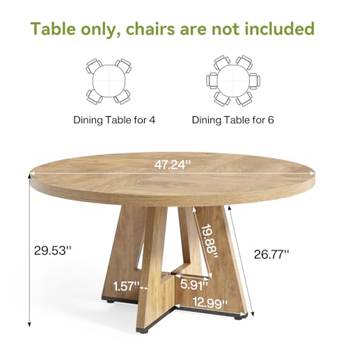 Wooden pedestal base of the LITTLE TREE dining table