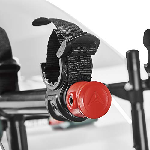 Padded lower frame support of Allen bike rack