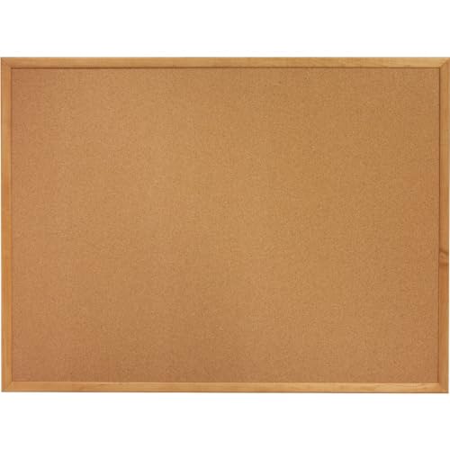 Lorell Oak Wood Frame Cork Board front view