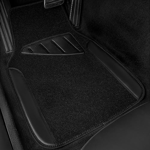 Car floor mats installed in vehicle