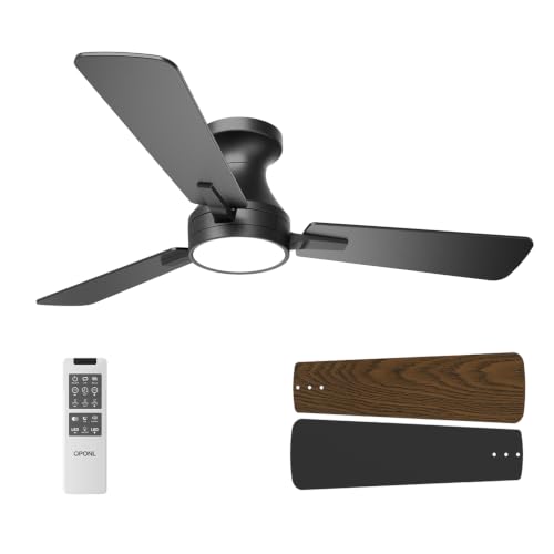 OPONL 42 inch black ceiling fan front view