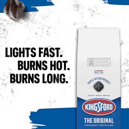 Kingsford charcoal briquettes inside a grill