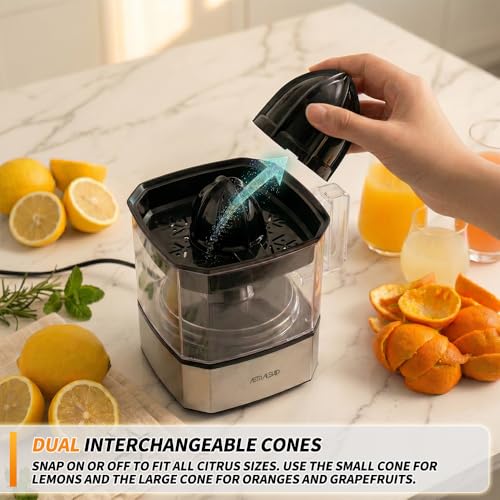 Astralship Electric Citrus Juicer ASCJ-01S dual-cone system for citrus