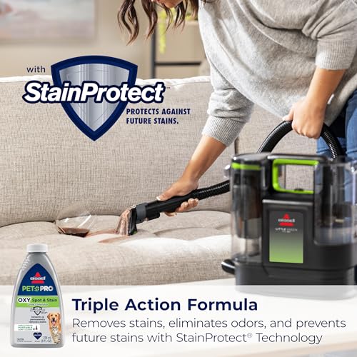 Cleaning a carpet with Bissell 3860