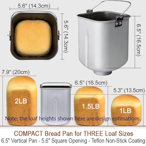 Internal non-stick bread pan and kneading paddle
