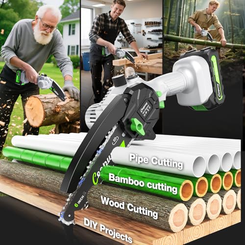 Package contents for CEEPUY cordless mini chainsaw