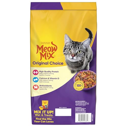 Meow Mix packaging showing protein content