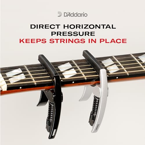 D'Addario NS Tri-Action capo with integrated pick holder