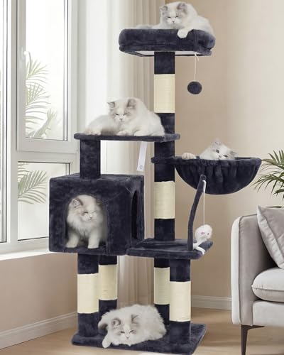 Heybly 43.3 inch Cat Tree Smoky Gray