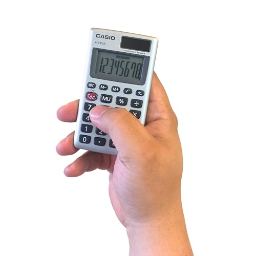 Silver Casio HS-8VA angled perspective