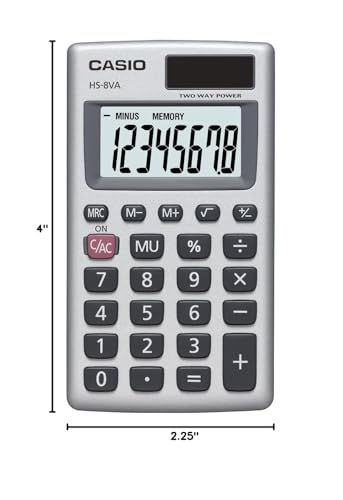 Casio HS-8VA in a pocket for scale