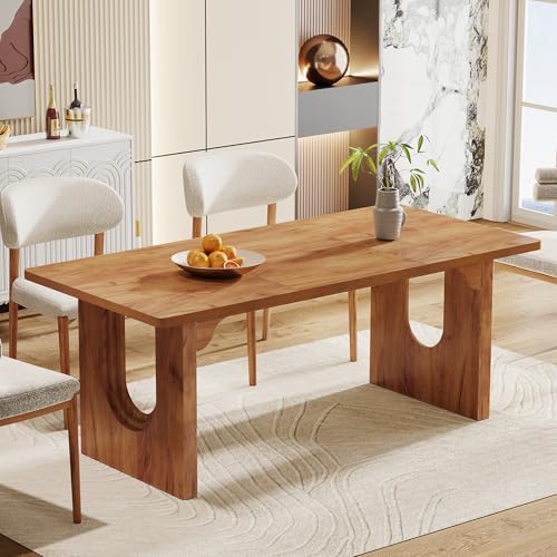 Tribesigns 71-inch rectangular dining table in rustic brown