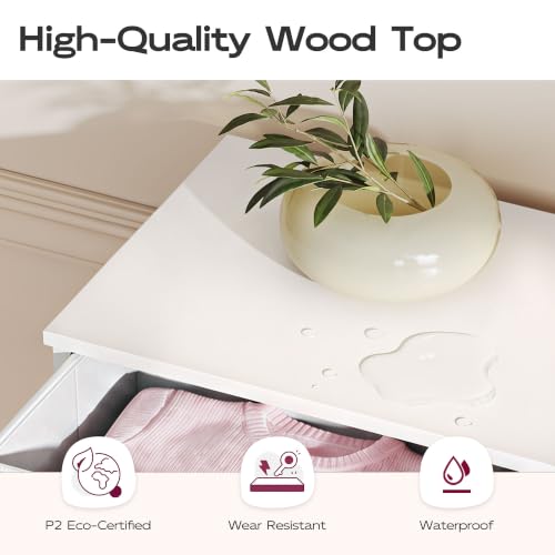 WLIVE dresser placed in a compact bedroom corner