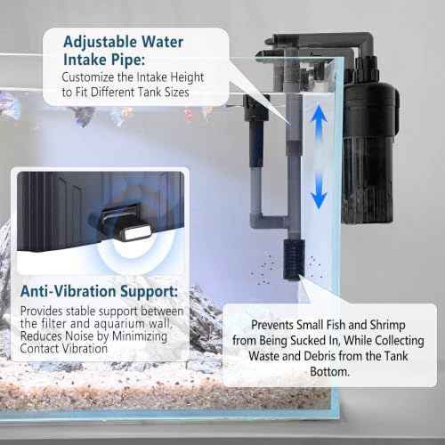 hygger canister filter with rain bar outlet attachment
