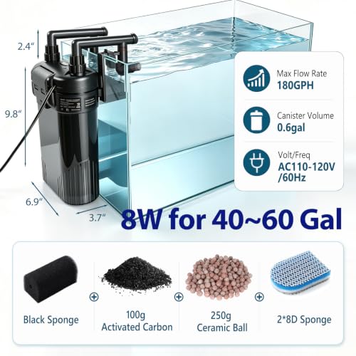 hygger filter inlet tube with fish-safe sponge cover