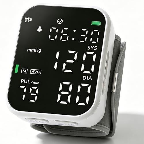 Wishlove black wrist blood pressure monitor front view