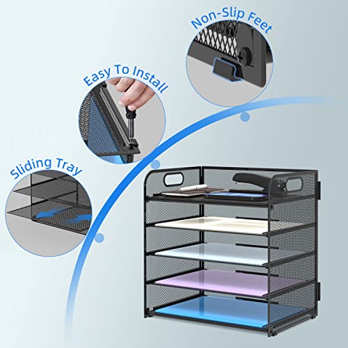 Side profile of SUPEASY 5-tier paper sorter
