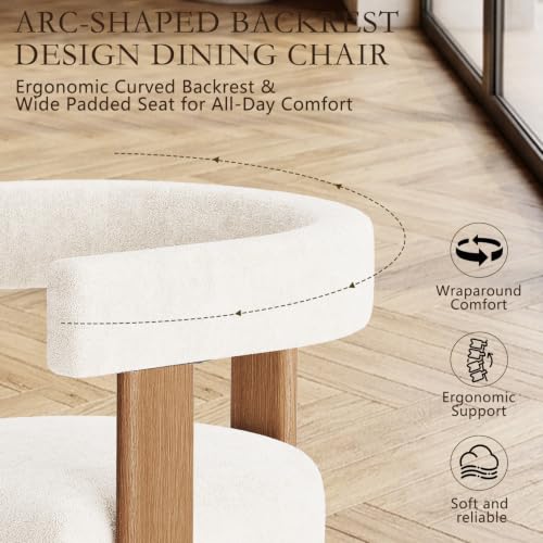 Gaussen Boucle Dining Chairs angle view