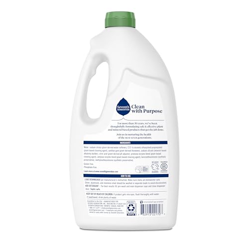 Seventh Generation dish detergent gel front label view
