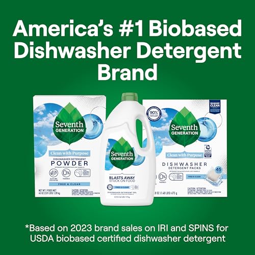 Six pack collection of Seventh Generation dishwasher gel