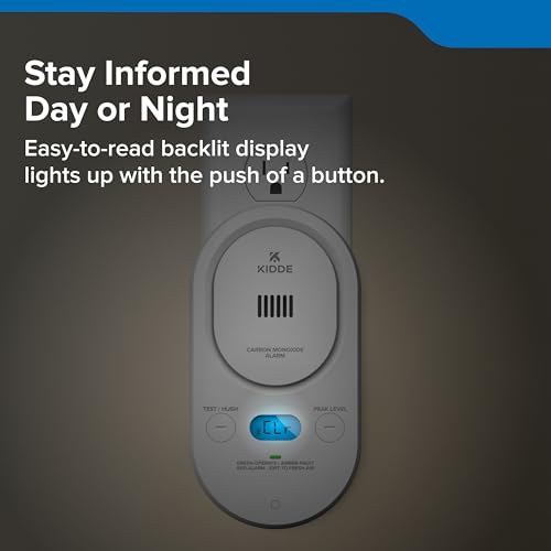 Kidde CO detector showing battery compartment