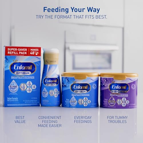 Close up of Enfamil Optimum packaging