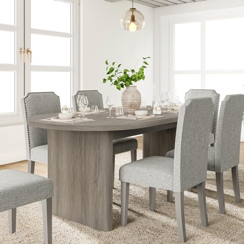 Oval dining table surface texture