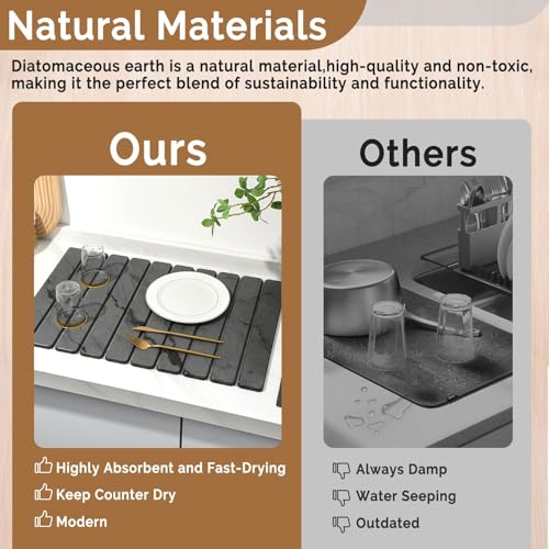 Non-slip pad base for the stone drying mat