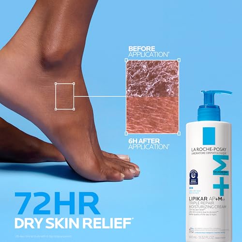 Application of body cream on arm