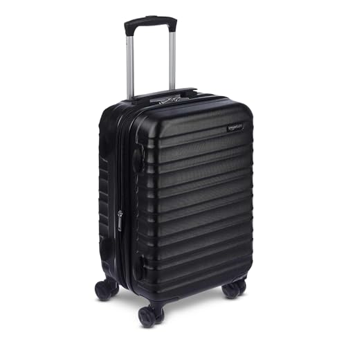 Basics 21-inch black hardside carry-on luggage front view