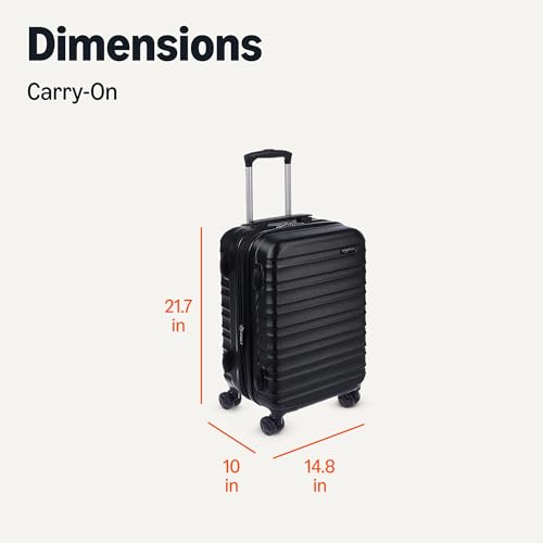 Basics carry-on luggage showing expandable zipper section