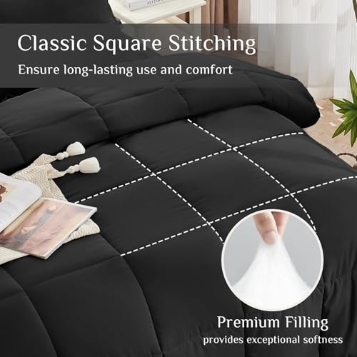 JOLLYVOGUE queen comforter grid stitching detail