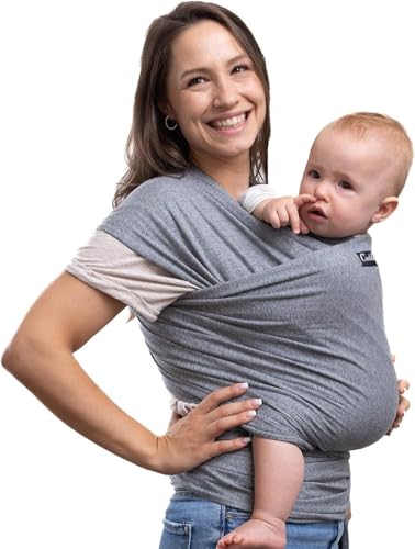 CuddleBug Baby Wrap Carrier in gray