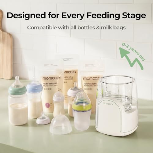 Side profile of Momcozy MW06 bottle warmer