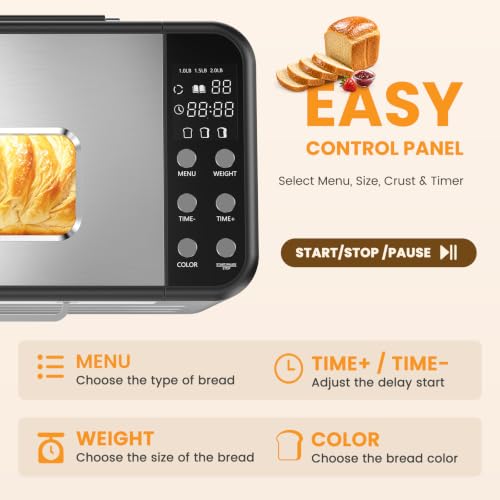 Control panel of NEWBULIG bread maker