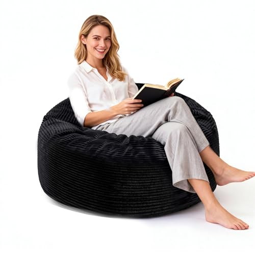 Yagamo 3FT black bean bag chair