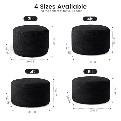 Yagamo memory foam bean bag side view
