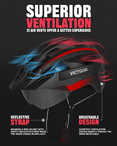 Cycling helmet magnetic goggles and visor
