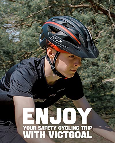 Black Red bike helmet front profile