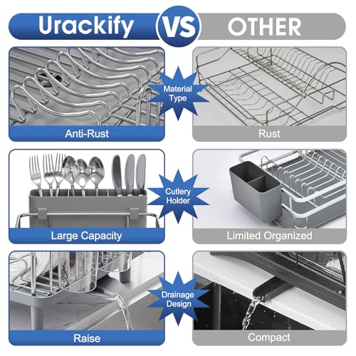 Cup shelf attachment on dish drying rack