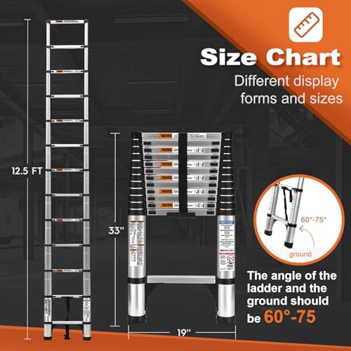 Telescoping ladder smart locking pins