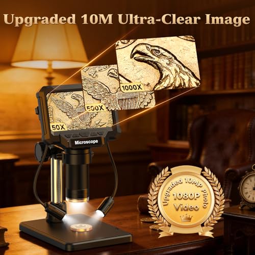 Digital coin microscope for detailed coin inspection