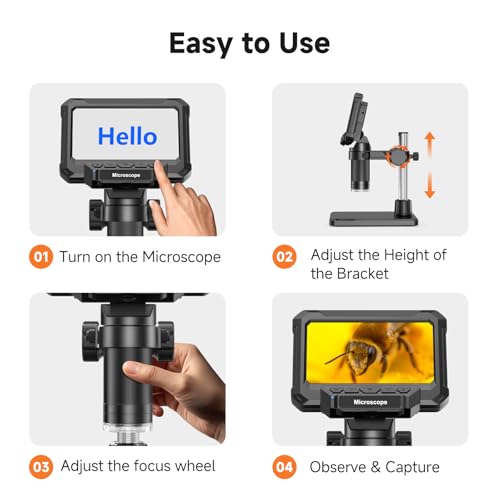 Aikokkl microscope with 8 built-in LEDs