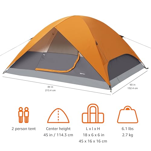 Basics Dome tent packed in carry bag