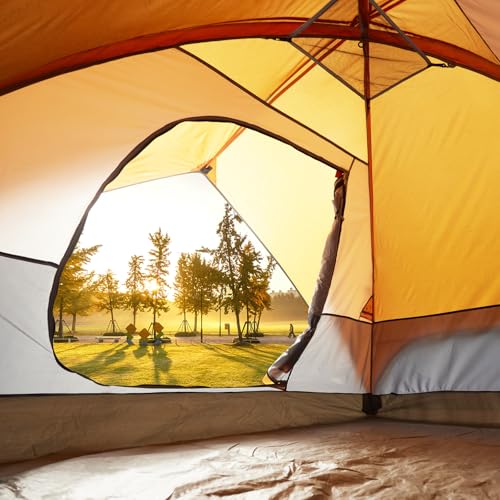 Basics Dome tent orange and grey exterior