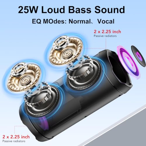 coioc Bluetooth speaker side profile with RGB lighting