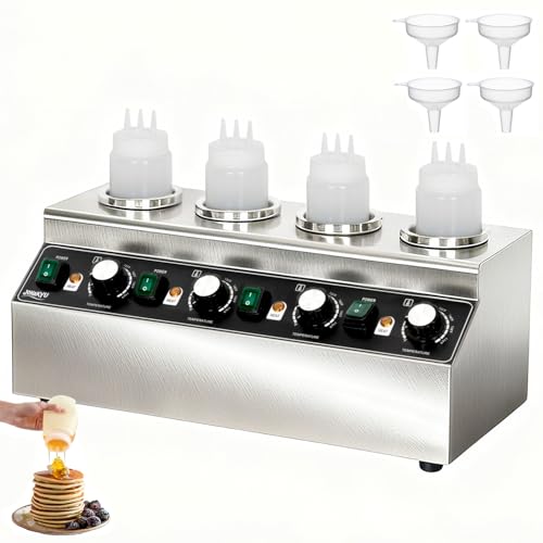 JOHAKYU 4-grid stainless steel sauce warmer