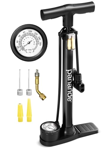 Panaride P140 floor bike pump in black
